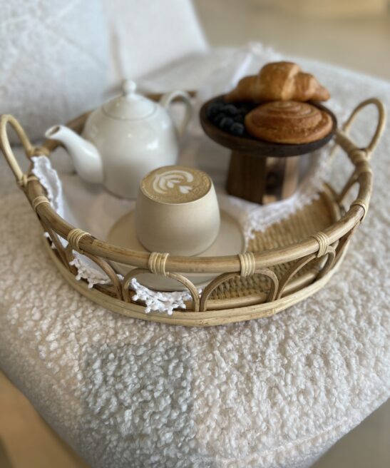 صواني راتان وخيزران