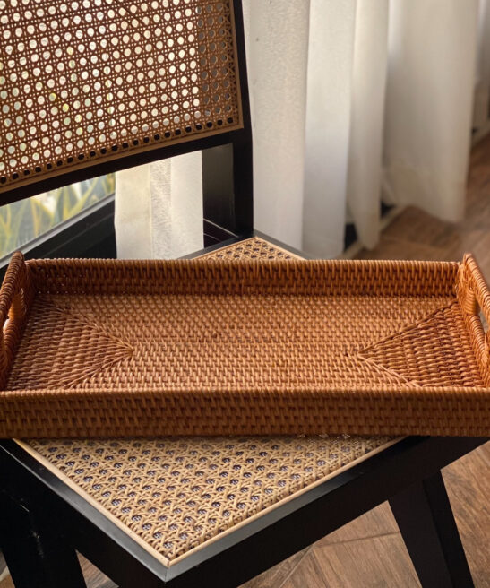 Rattan handmade tray